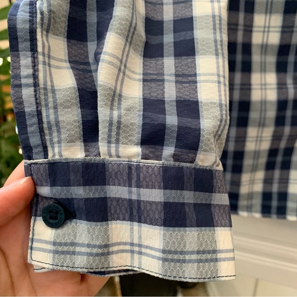Eddie Bauer Plaid Flannel Button Up Long Sleeve Sweat Wicking Quick Dry Top - Picture 8 of 11